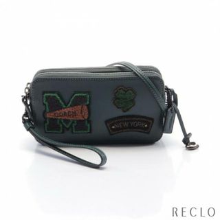 コーチ(COACH)のキラ クロスボディ ヴァーシティ パッチ ショルダーバッグ レザー ダークグリーン マルチカラー(ショルダーバッグ)