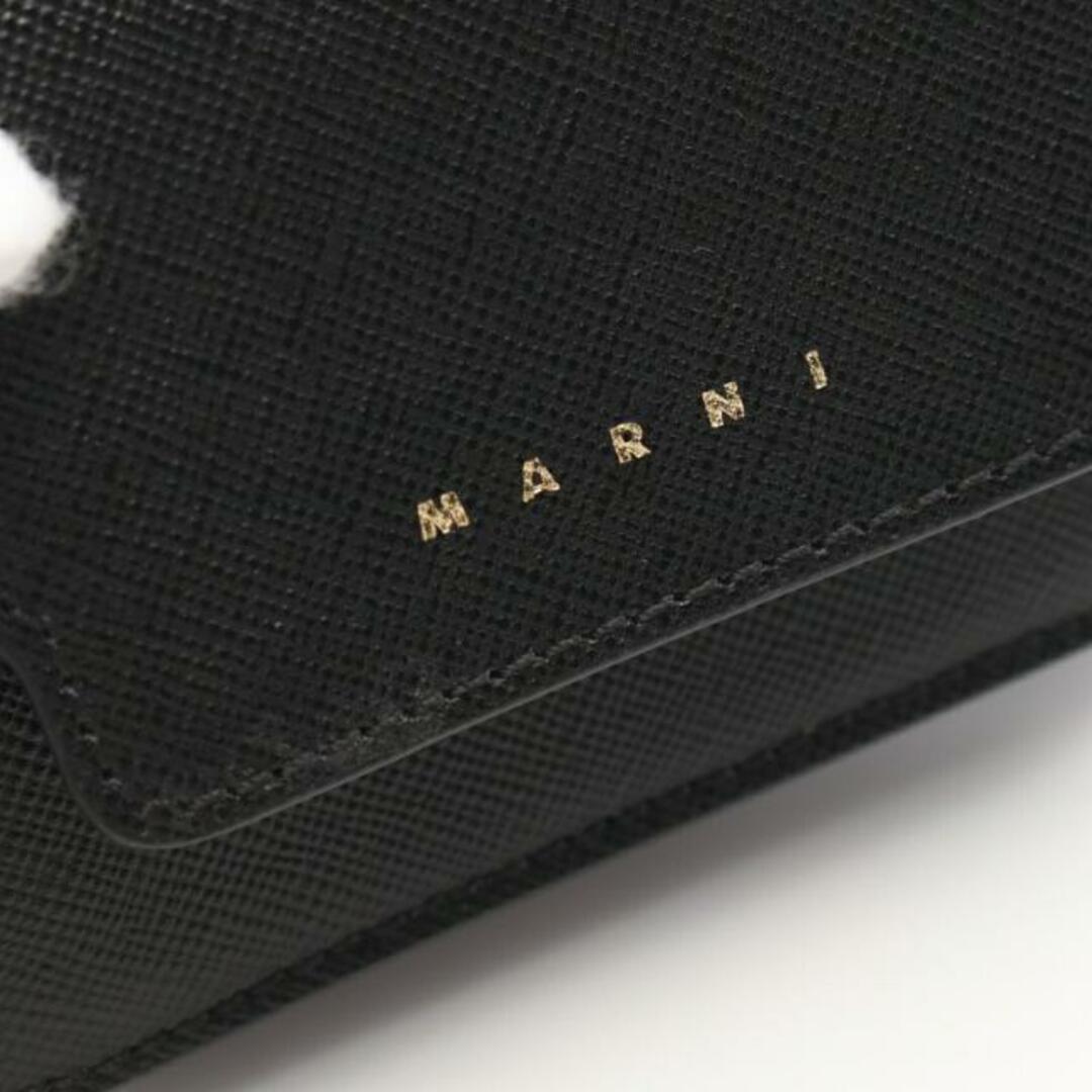 Marni(マルニ)のトリフォールドウォレット 三つ折り財布 コンパクトウォレット レザー ブラック レディースのファッション小物(財布)の商品写真