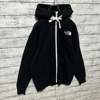 467【人気Lサイズ】ザノースフェイス☆刺繍ロゴジップパーカーリアビュー 美品