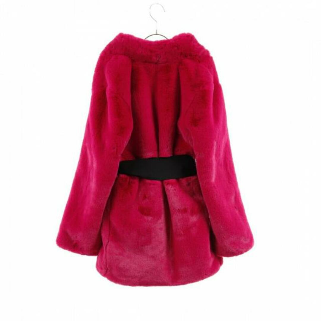 kate spade new york(ケイトスペードニューヨーク)のBow waist Faux Fur Coat コート ピンクパープル レディースのジャケット/アウター(その他)の商品写真