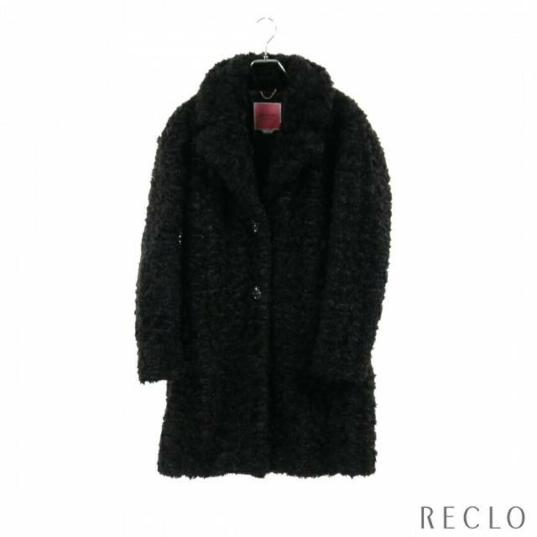 kate spade new york(ケイトスペードニューヨーク)のJewel Button Teddy Coat コート フェイクファー ブラック レディースのジャケット/アウター(その他)の商品写真