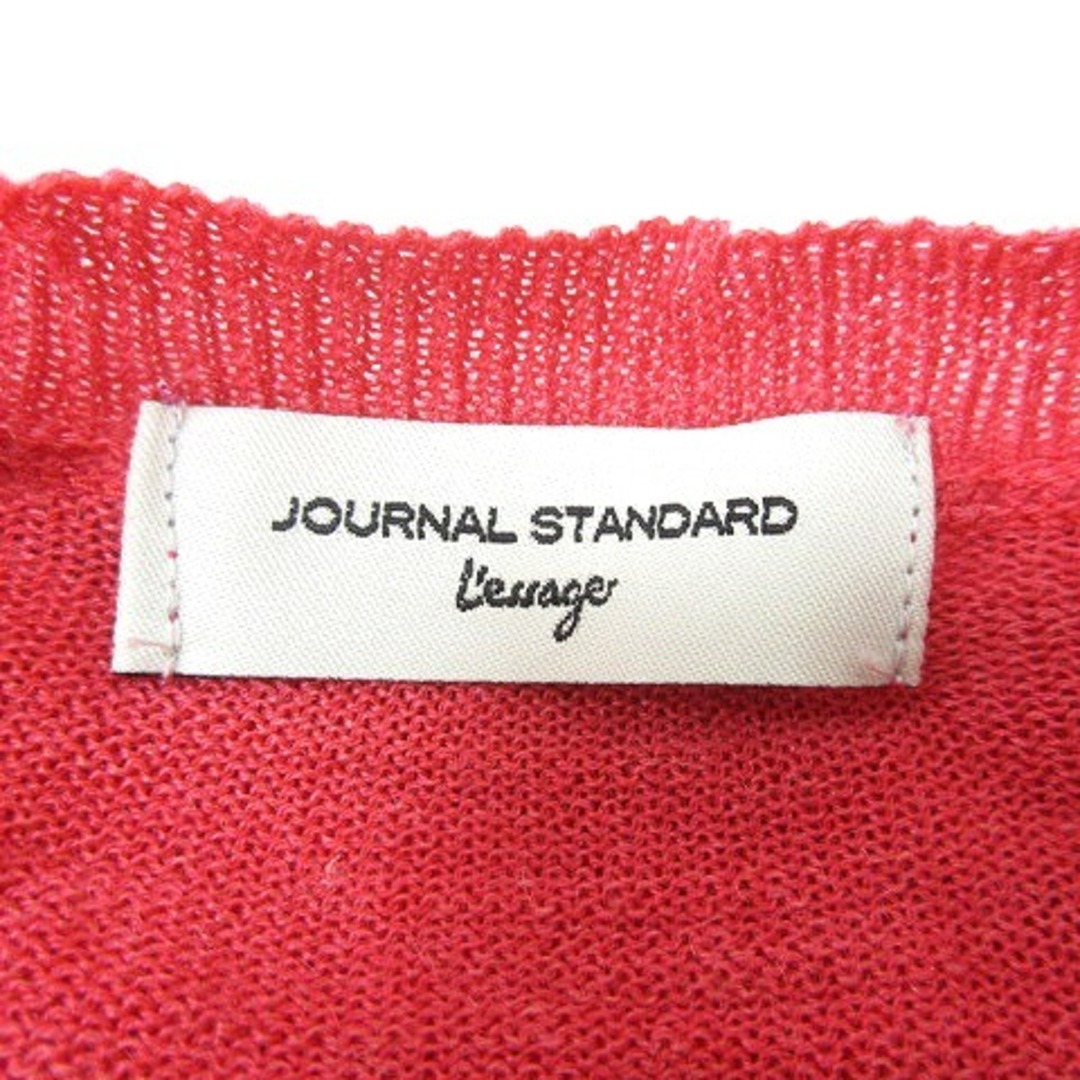 JOURNAL STANDARD(ジャーナルスタンダード)のジャーナルスタンダードレサージュ サマーニット カットソー 長袖 麻混 ピンク メンズのトップス(ニット/セーター)の商品写真