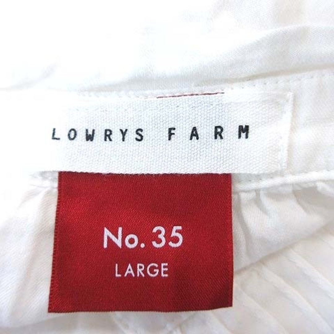 LOWRYS FARM(ローリーズファーム)のローリーズファーム シャツ 長袖 Vネック フリル レース L 白 ■MO レディースのトップス(シャツ/ブラウス(長袖/七分))の商品写真