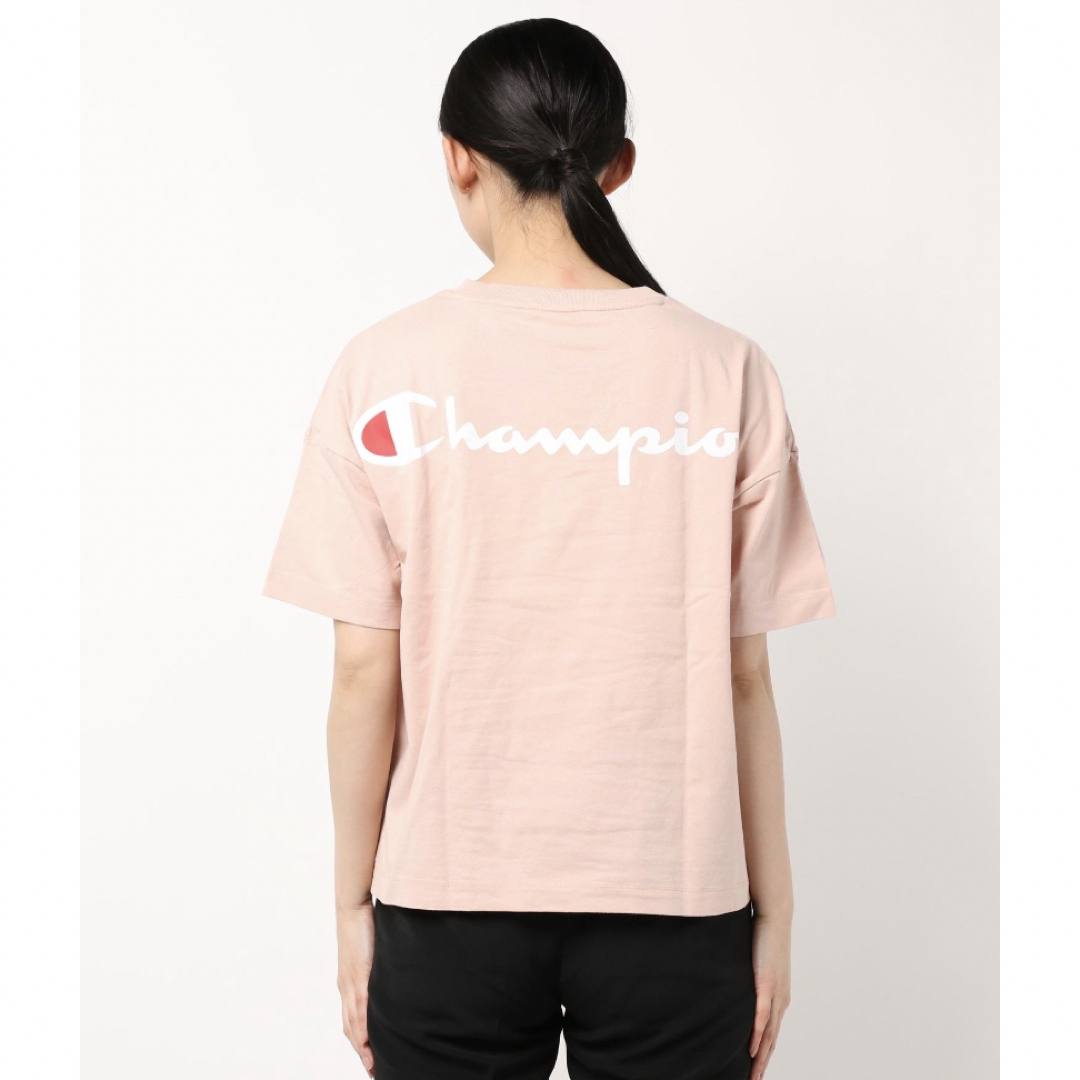 Champion(チャンピオン)のchampion 半袖Tシャツ　ライトピンク レディースのトップス(ポロシャツ)の商品写真