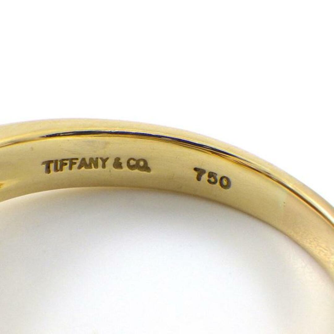 ティファニー Tiffany & Co. リング パール サイドストーン プロングセッティング 1ポイント あこや真珠 6.9mm珠 6ポイント ダイヤモンド K18YG 13号