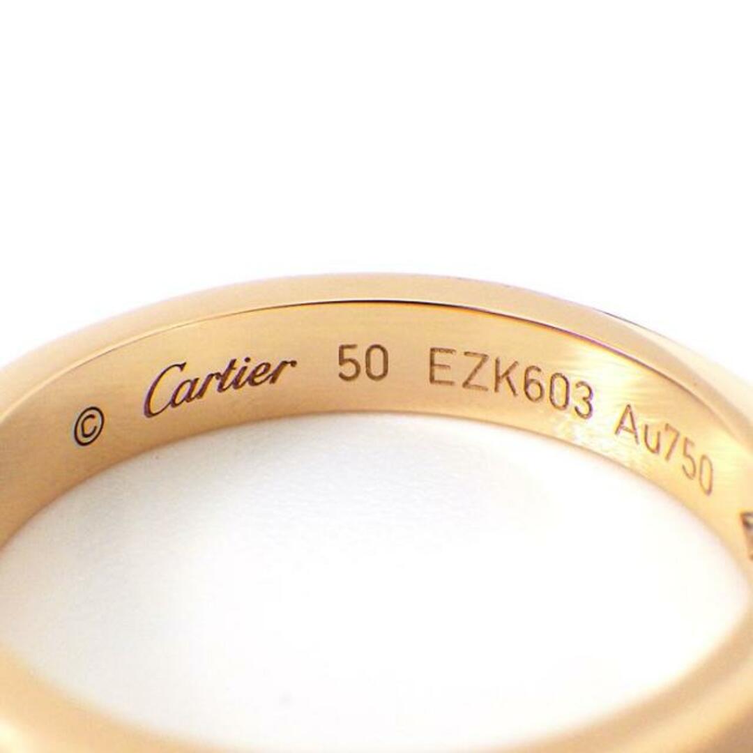カルティエ Cartier リング エングレーブド C ドゥ ウェディング バンド ロゴ K18PG 9.5号 / #50 【中古】