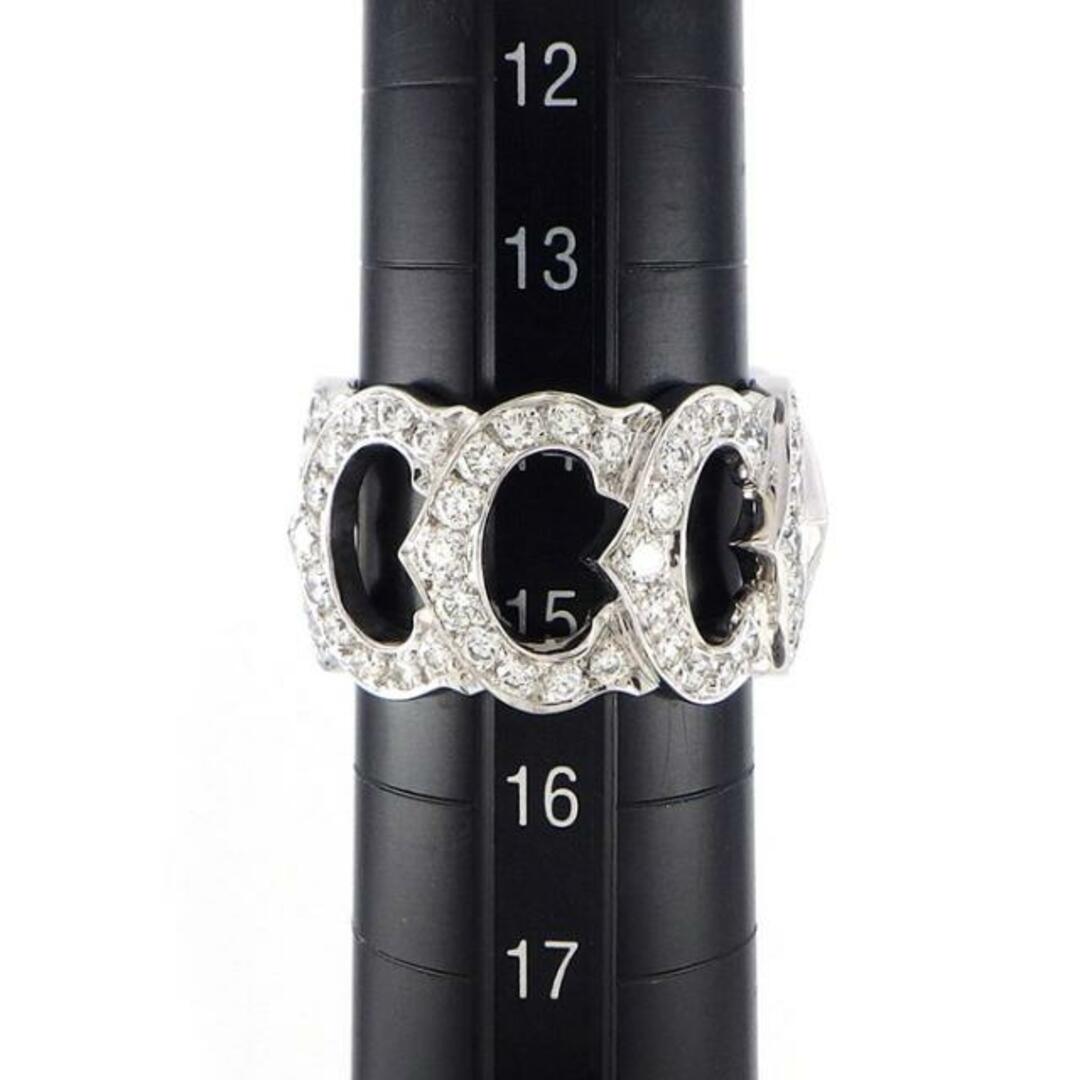 Cartier(カルティエ)のカルティエ Cartier リング Cドゥ セッティング フル パヴェ ダイヤモンド K18WG 14.5号 / #55 【箱・保付き】 【中古】 レディースのアクセサリー(リング(指輪))の商品写真