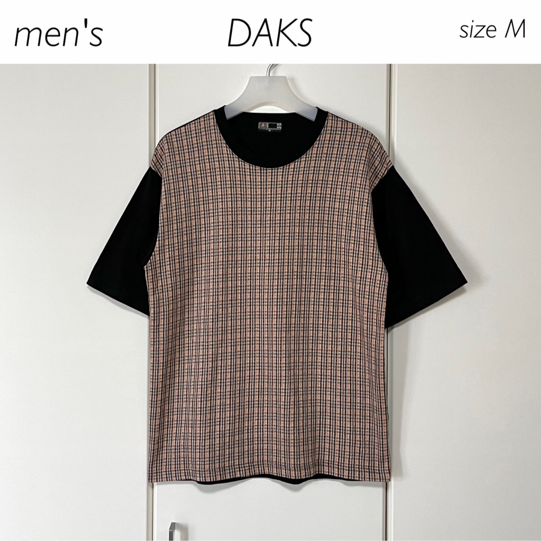 DAKS ダックス（L）メンズ カットソー チェック柄 日本製 - Tシャツ