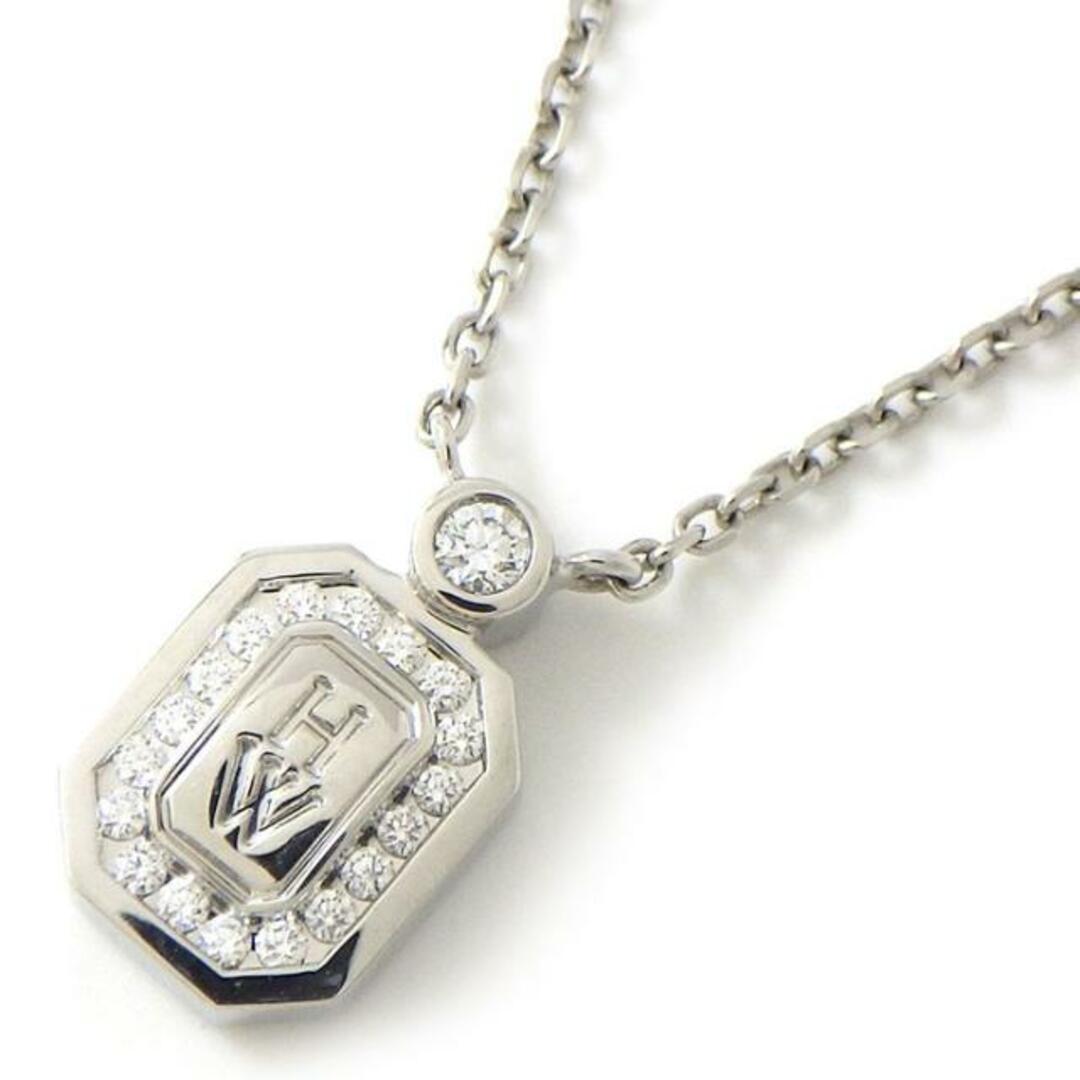 ハリーウィンストン HARRY WINSTON ネックレス HW ロゴ PEDPRD16HWL プレート 19ポイント ダイヤモンド 計0.12ct PT950 【箱・保付き】