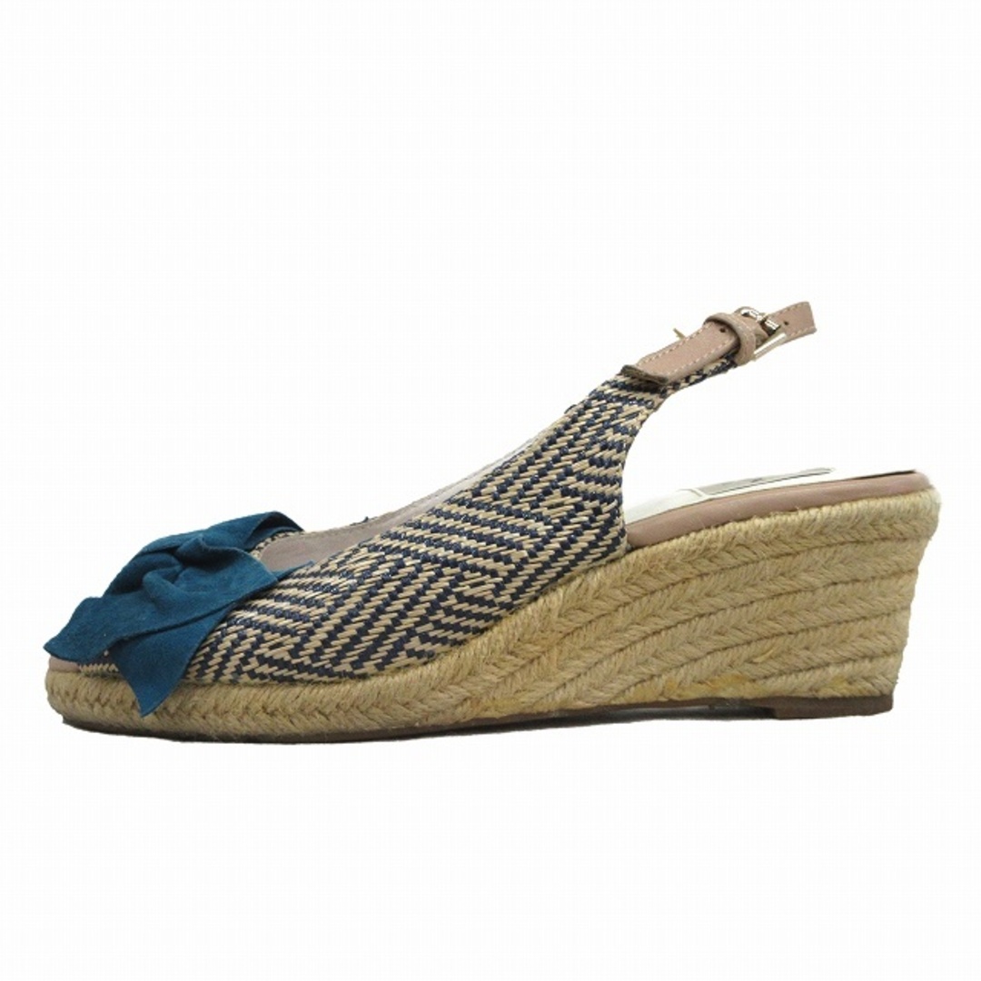 LANVIN en Bleu - ランバンオンブルー レザー リボン サンダル ヒール