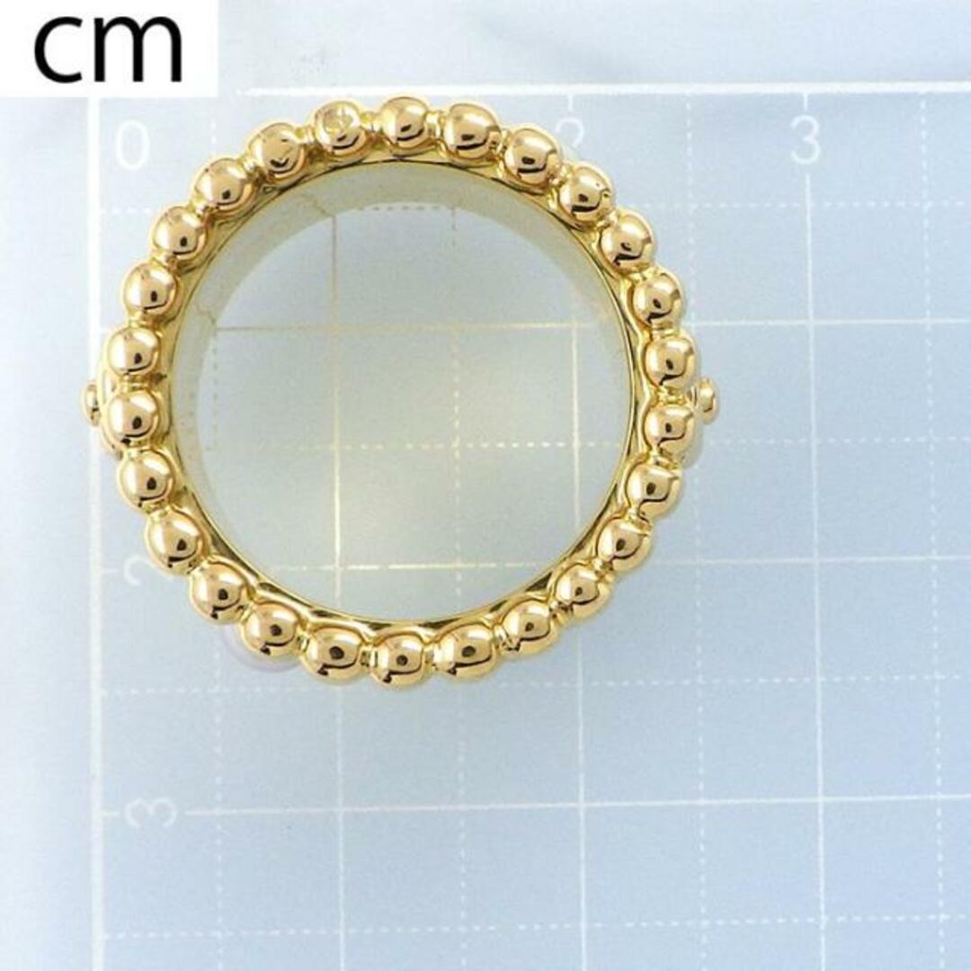 シャネル CHANEL リング スリーシンボル ワイド 6モチーフ カメリア クローバー ゴールドビーズ エッジ 2ポイント パール 4mm珠 K18YG 13号 【中古】