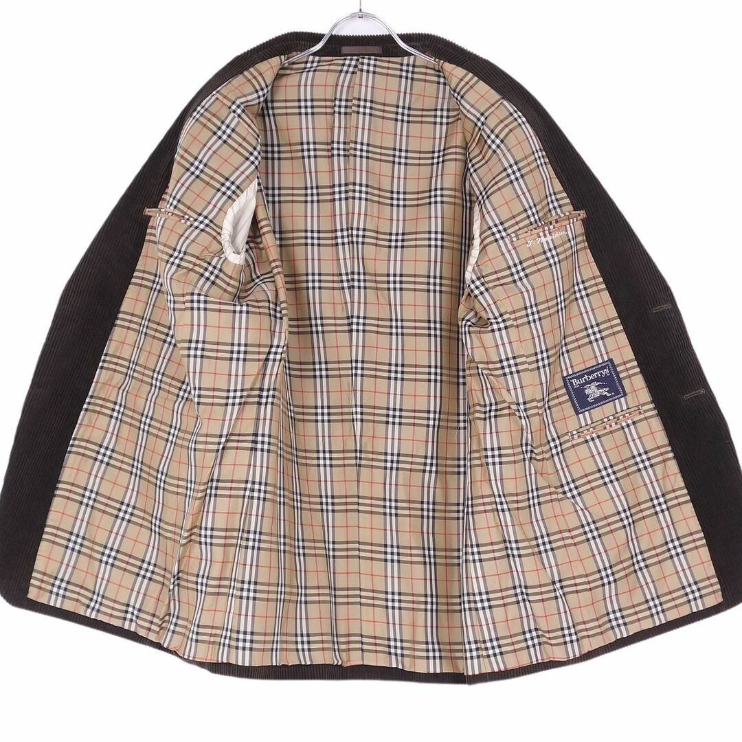 BURBERRY(バーバリー)の美品 Vintage バーバリー Burberrys ジャケット テーラードジャケット シングル コーデュロイ 裏チェック アウター メンズ L ブラウン メンズのジャケット/アウター(テーラードジャケット)の商品写真