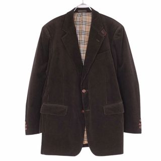 バーバリー(BURBERRY)の美品 Vintage バーバリー Burberrys ジャケット テーラードジャケット シングル コーデュロイ 裏チェック アウター メンズ L ブラウン(テーラードジャケット)