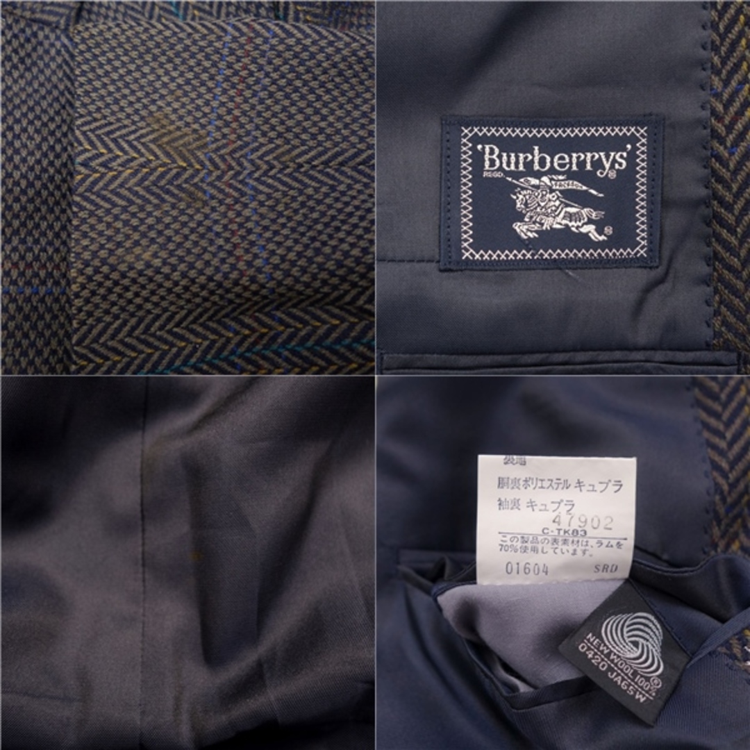 BURBERRY(バーバリー)のVintage バーバリー Burberrys ジャケット テーラードジャケット シングル ツイード ウール アウター メンズ 100-96-175 BE6(L相当) マルチカラー メンズのジャケット/アウター(テーラードジャケット)の商品写真