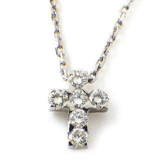 ヴァンクリーフアンドアーペル(Van Cleef & Arpels)のヴァンクリーフ＆アーペル Van Cleef & Arpels ネックレス ミニ クロアチュール クロス ダイヤモンド K18WG 【中古】(ネックレス)