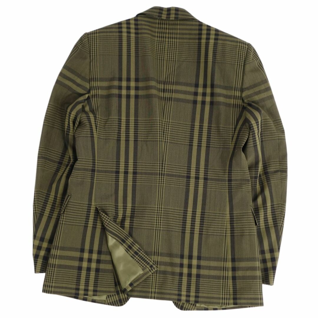 BURBERRY(バーバリー)の美品 バーバリー BURBERRY ジャケット テーラードジャケット シングル チェック柄 アウター メンズ 50(M相当) ブラウン メンズのジャケット/アウター(テーラードジャケット)の商品写真