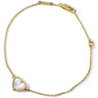 ヴァンクリーフアンドアーペル(Van Cleef & Arpels)のヴァンクリーフ＆アーペル Van Cleef & Arpels ブレスレット スウィート アルハンブラ ハートモチーフ ホワイト シェル K18YG 白 【中古】(ブレスレット/バングル)