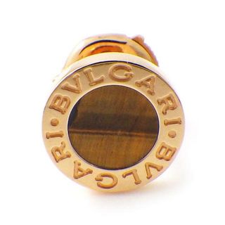 ブルガリ(BVLGARI)のブルガリ BVLGARI ピアス ブルガリブルガリ ロゴ サークル ラウンド タイガーアイ K18PG ※片方のみ 【箱・保付き】 【中古】(ピアス)