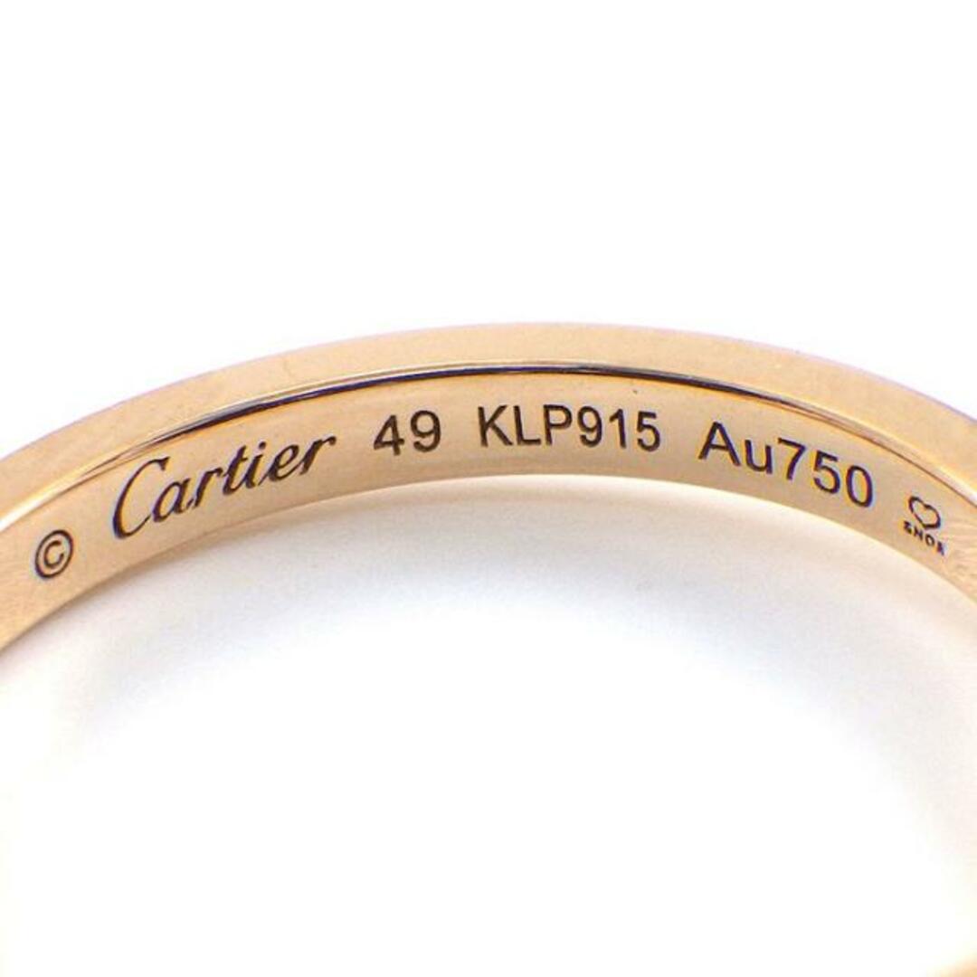 Cartier(カルティエ)のカルティエ Cartier リング バレリーナ ウェディング バンド B4098600 ロゴ カーブ ウェーブ 3ポイント ダイヤモンド 0.01ct K18PG 9号 / #49 【中古】 レディースのアクセサリー(リング(指輪))の商品写真