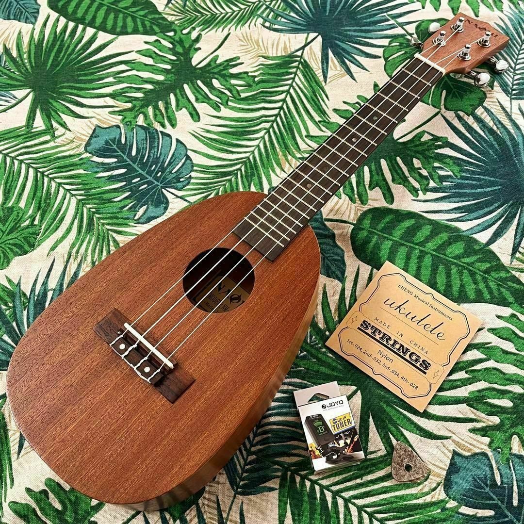 Naomi ukulele】レアなパイナップル型エレキ・コンサートウクレレの