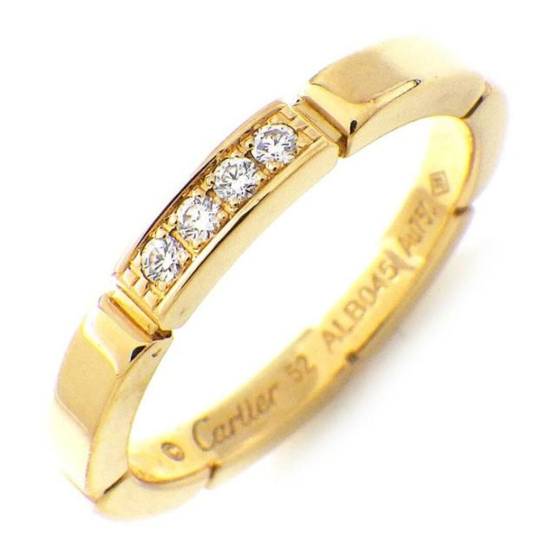 カルティエ Cartier リング マイヨン パンテール ウェディング バンド B4080352 4ポイント ダイヤモンド 計0.05ct K18YG 12号 / #52