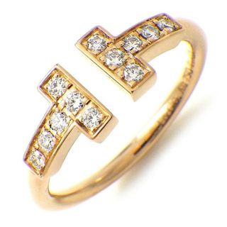 ティファニー(Tiffany & Co.)のティファニー Tiffany & Co. リング Tワイヤー 60147315 ダイヤモンド 計0.13ct K18PG 6.5号 【中古】(リング(指輪))