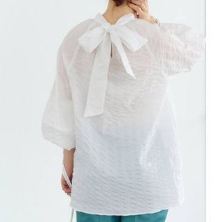 イエナ(IENA)のIENA Cotton Wave BackBowブラウス(シャツ/ブラウス(長袖/七分))