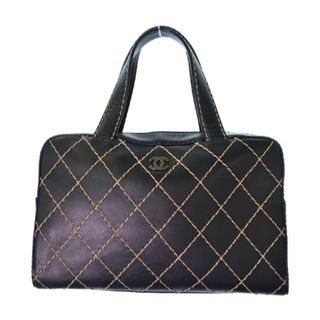 シャネル(CHANEL)のCHANEL シャネル ボストンバッグ - 黒xベージュ 【古着】【中古】(ボストンバッグ)