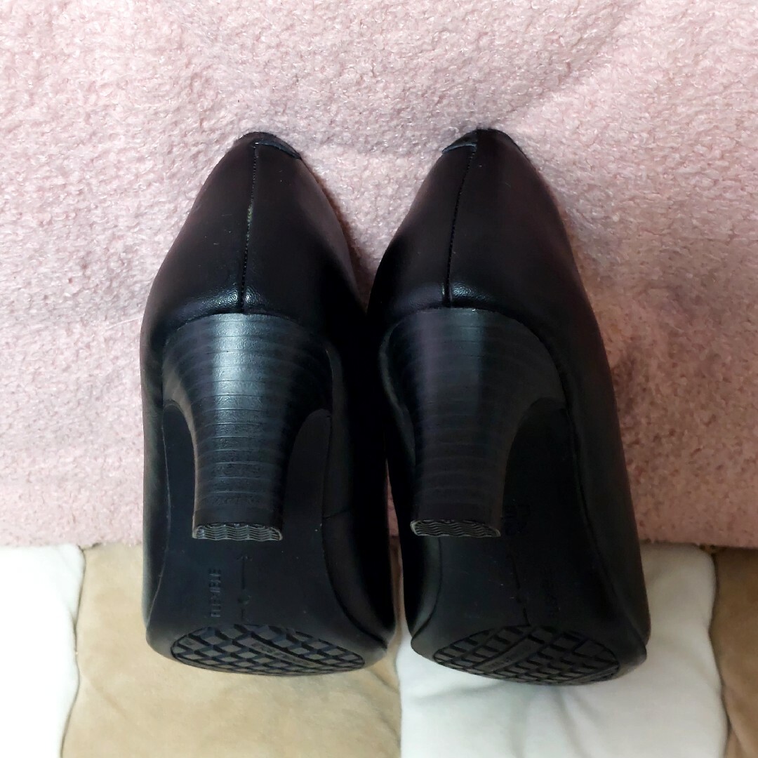 THEORIA 落着きのあるパンプス (艶無し)(黒) 22.5cm(EEEE) レディースの靴/シューズ(ハイヒール/パンプス)の商品写真