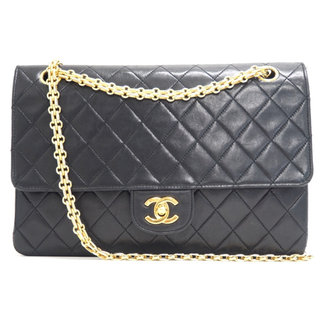 シャネル CHANEL ハンドバッグ
 ダブルフラップ ダブルチェーン ブラック約75cm持ち手