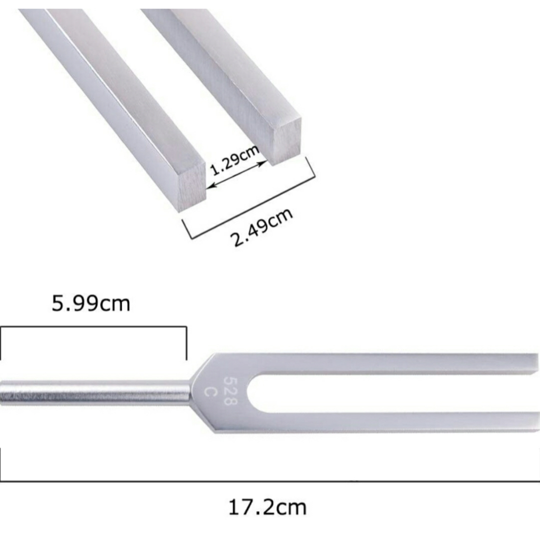 DNA 音叉 528hz チューナー ソルフェジオ 楽器の打楽器(その他)の商品写真