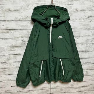 472【即完売モデル】ナイキ☆刺繍ロゴハーフジップナイロンジャケットパーカー美品
