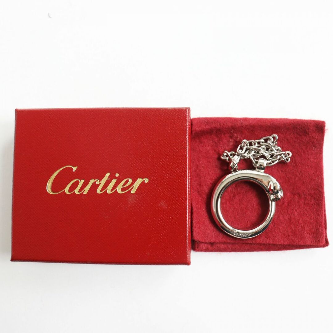 極美品○Cartier カルティエ パンテール ロゴ入り チェーン