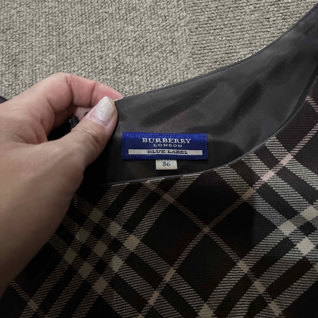 BURBERRY BLUE LABEL(バーバリーブルーレーベル)のバーバリーブルーレーベル　ワンピース36 レディースのワンピース(ひざ丈ワンピース)の商品写真