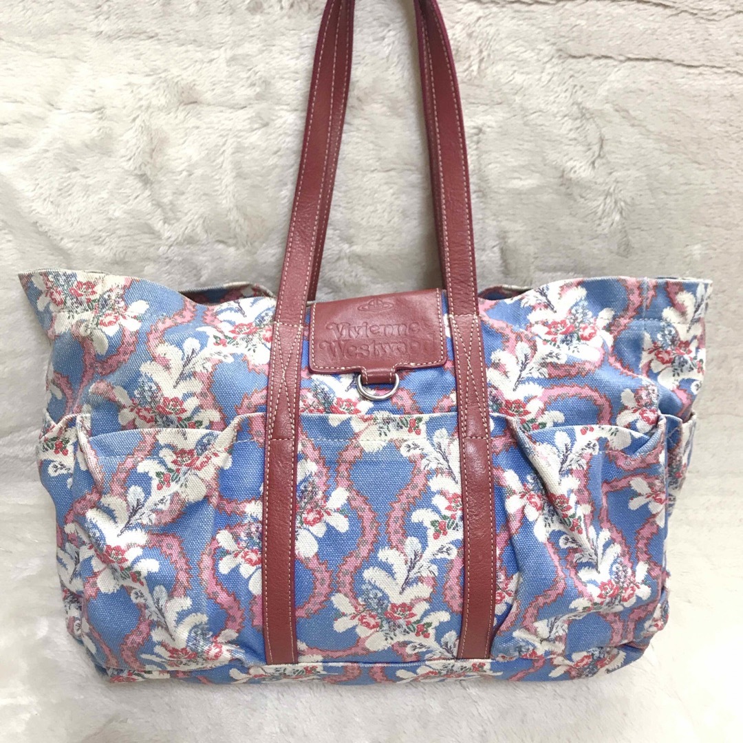 美品✨Vivienne Westwood トートバッグ マルチカラー オーブ