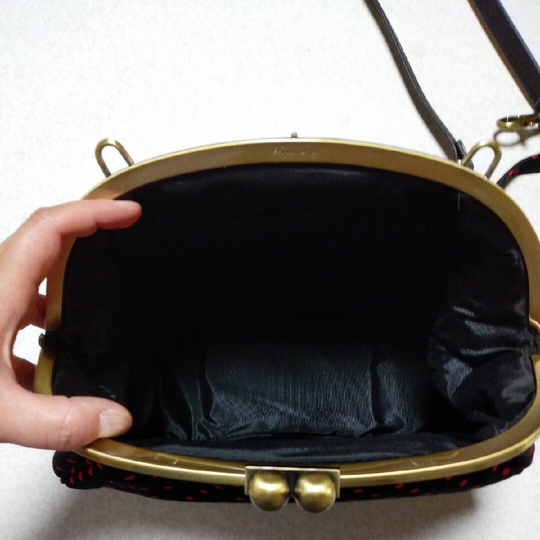 計 14,300円 あやの小路 丸型 がま口 ハンドバッグ ショルダーベルト 計 14,300円 あやの小路 丸型 がま口 ハンドバッグ ショルダーベルト