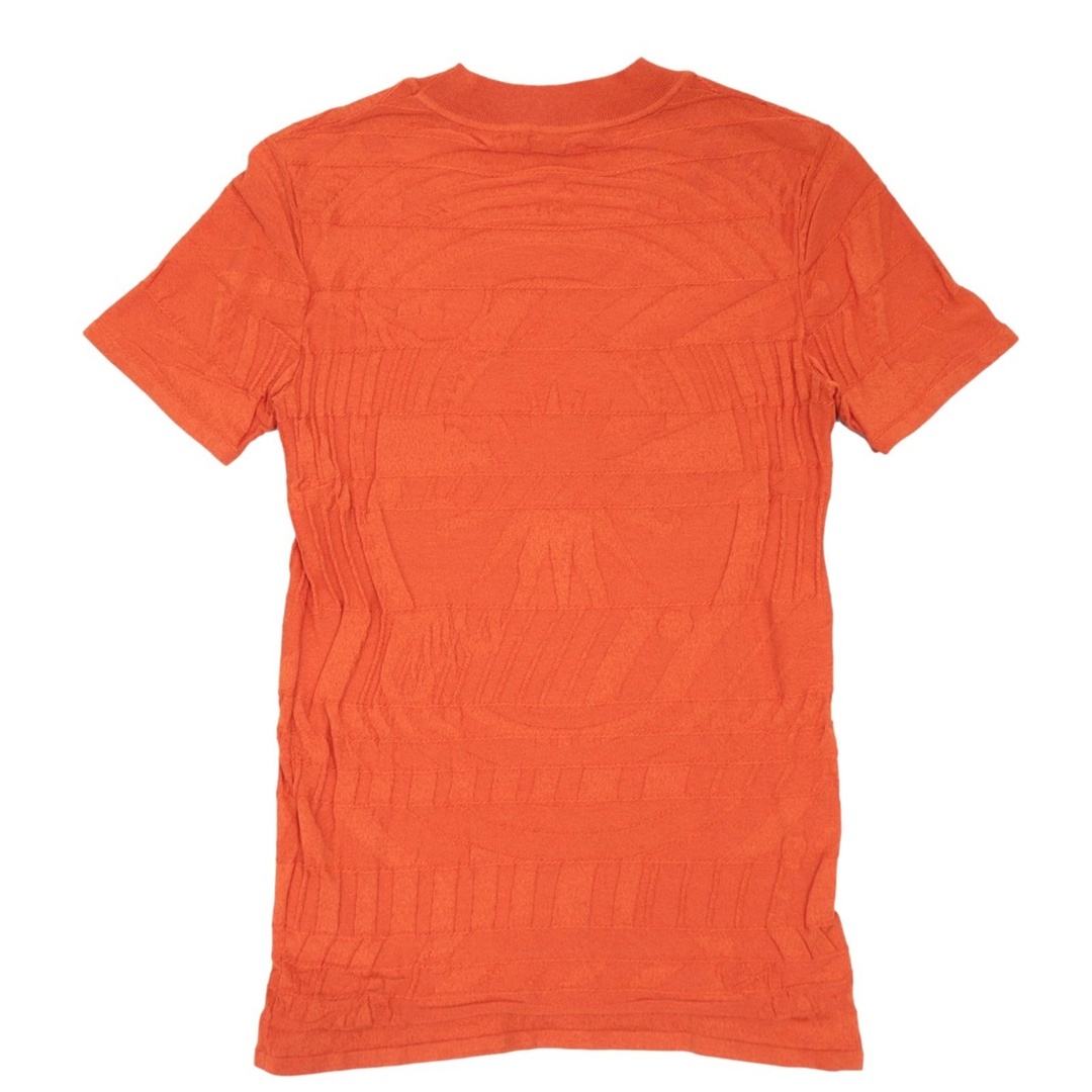 Hermes(エルメス)の美品 エルメス 19年 占星術 ジャガードニット 半袖Tシャツ レディース オレンジ 36 シルク コットン HERMES レディースのトップス(Tシャツ(半袖/袖なし))の商品写真