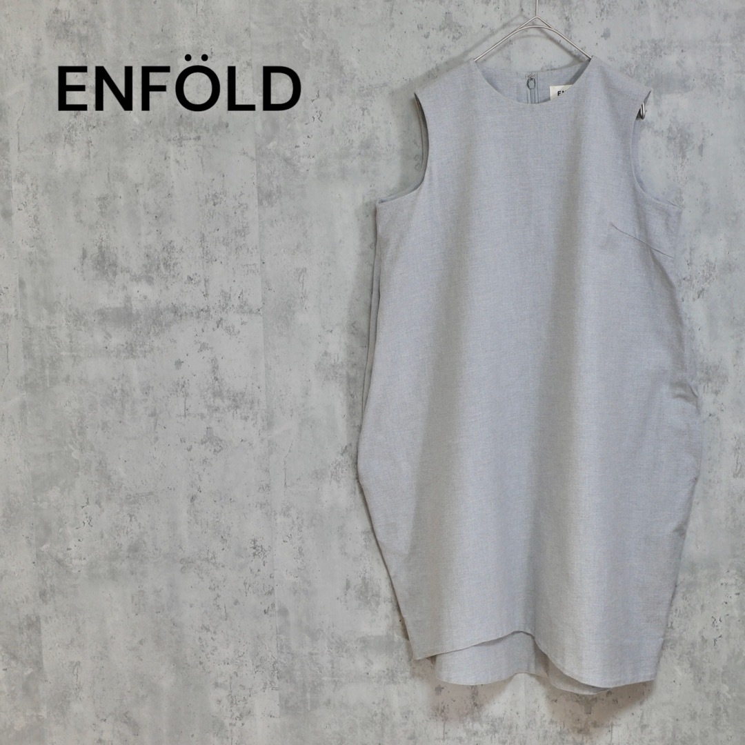 ENFOLD Asymmetry Cocoon Dressワンピース