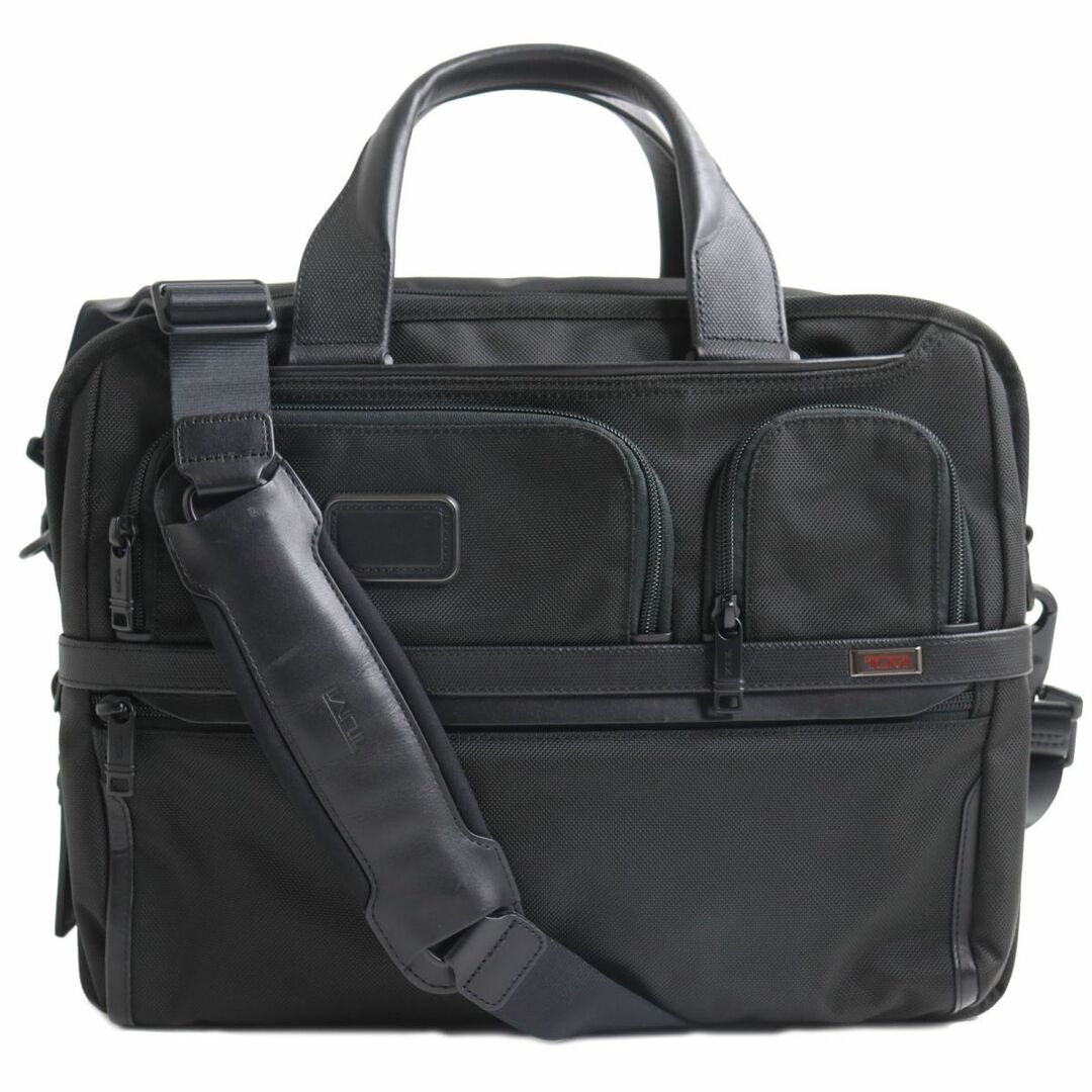 極美品●TUMI トゥミ 2603141D3 ALPHA3 エクスパンダブル オーガナイザー ラップトップブリーフ レザー使い 2way ビジネスバッグ 黒