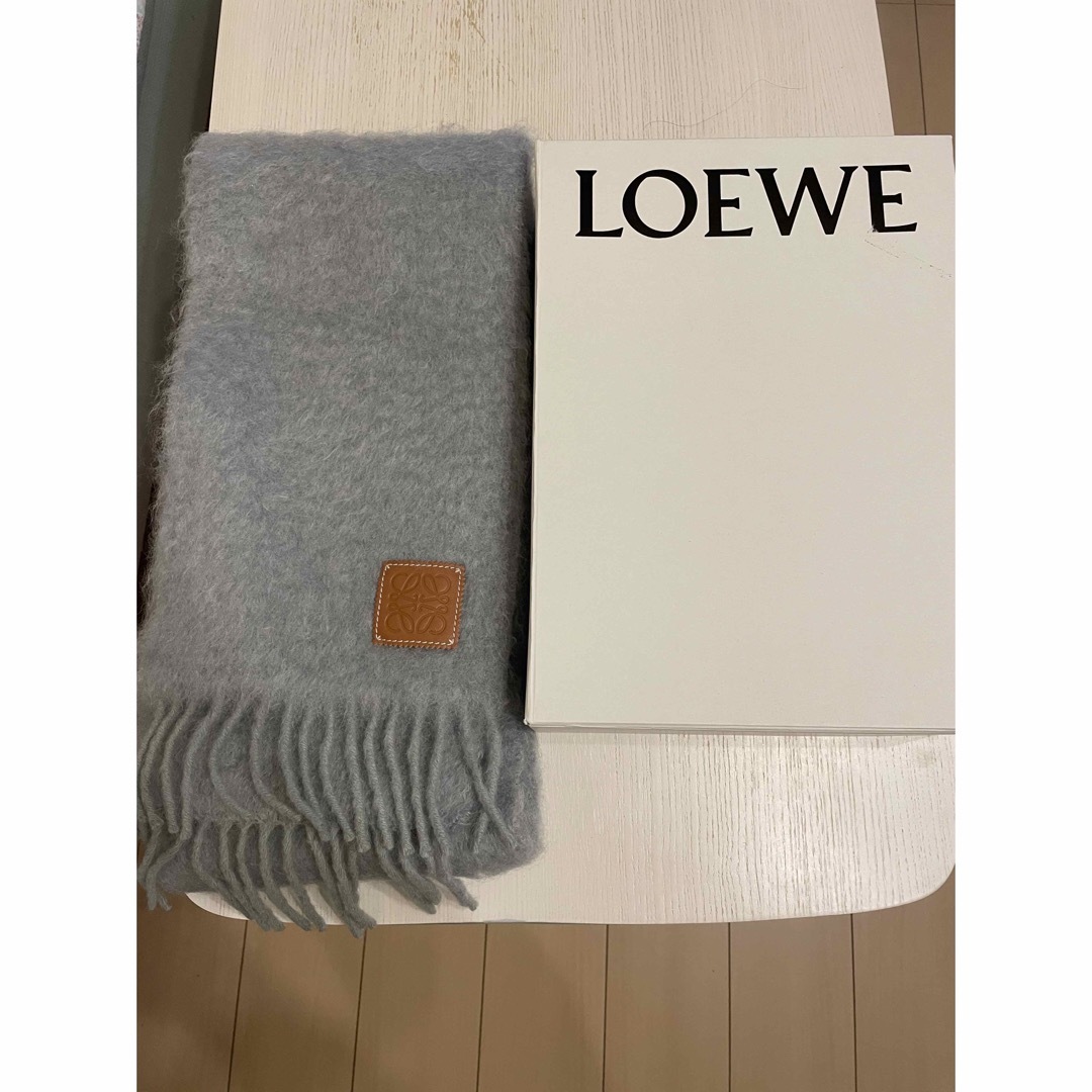 新品未使用 LOEWE モヘアマフラー グレー ※即日発送 新品未使用 LOEWE モヘアマフラー グレー ※即日発送
