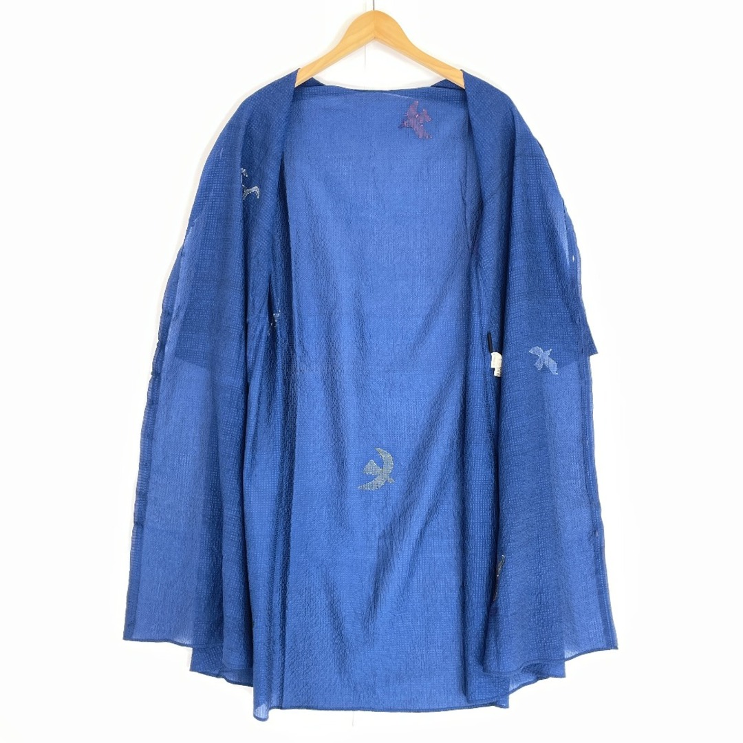 Jurgen Lehl(ヨーガンレール)のヨーガンレール ブルー J0122FB862 コットンシルク 羽織り ワンピース インド刺繍 M レディースのワンピース(その他)の商品写真