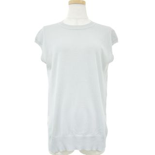theory luxe セオリーリュクス ニット トップス ブラック 黒 38(M) プルオーバー クルーネック フレンチスリーブ コットン 23春夏 おしゃれ シンプル 無地 きれいめ 大人女子 ブランド 上品 ベーシック オフィスカジュアル【レディース】【美品】