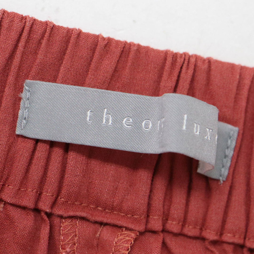 Theory luxe(セオリーリュクス)のtheory luxe セオリーリュクス パンツ ワイドパンツ イージーパンツ ボトムス ズボン オレンジ ブラウン 40(L) ウエストゴム リネン レーヨン おしゃれ シンプル 無地 きれいめ 大人女子 ブランド 上品 オフィスカジュアル Aライン【レディース】【中古】 レディースのパンツ(カジュアルパンツ)の商品写真