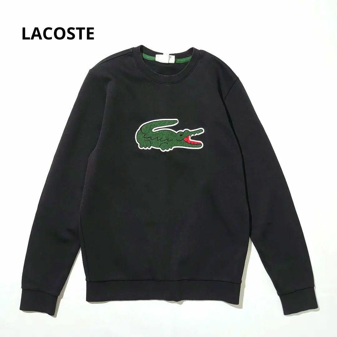 LACOSTE 『Croco Magic』ロゴクルーネックスウェット