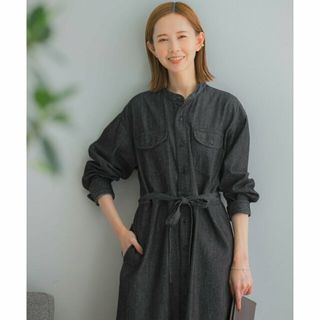 アーバンリサーチロッソ(URBAN RESEARCH ROSSO)の【BLK/O.WASH】『別注』Lee*ROSSO BELTED DENIM DRESS(ロングワンピース/マキシワンピース)