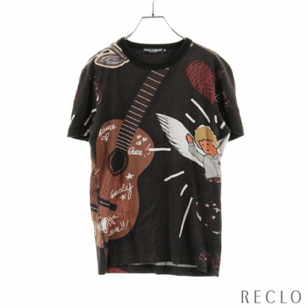 DOLCE&GABBANA(ドルチェアンドガッバーナ)の Tシャツ ブラック マルチカラー レディースのトップス(Tシャツ(半袖/袖なし))の商品写真