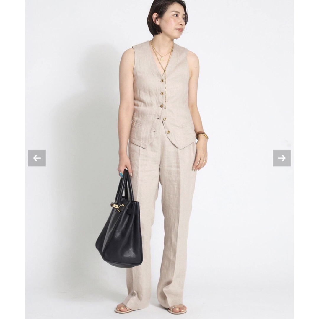 DEUXIEME CLASSE(ドゥーズィエムクラス)のLee様専用超美品■22SS LINEN CHINO ベスト レディースのトップス(ベスト/ジレ)の商品写真