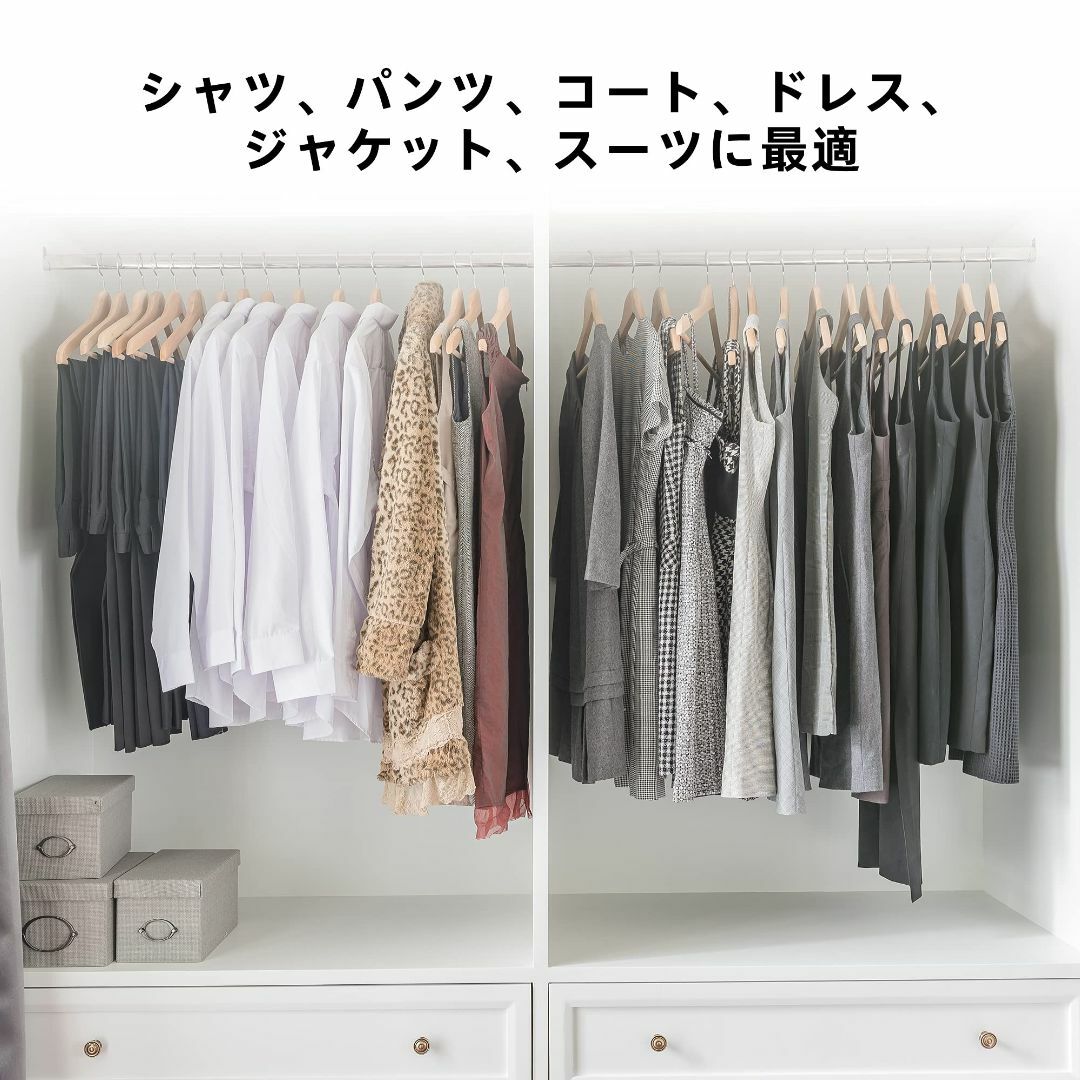 【色: 茶褐色 6本組】スーツハンガー 木製ハンガー 衣類ハンガー 洋服ハンガー