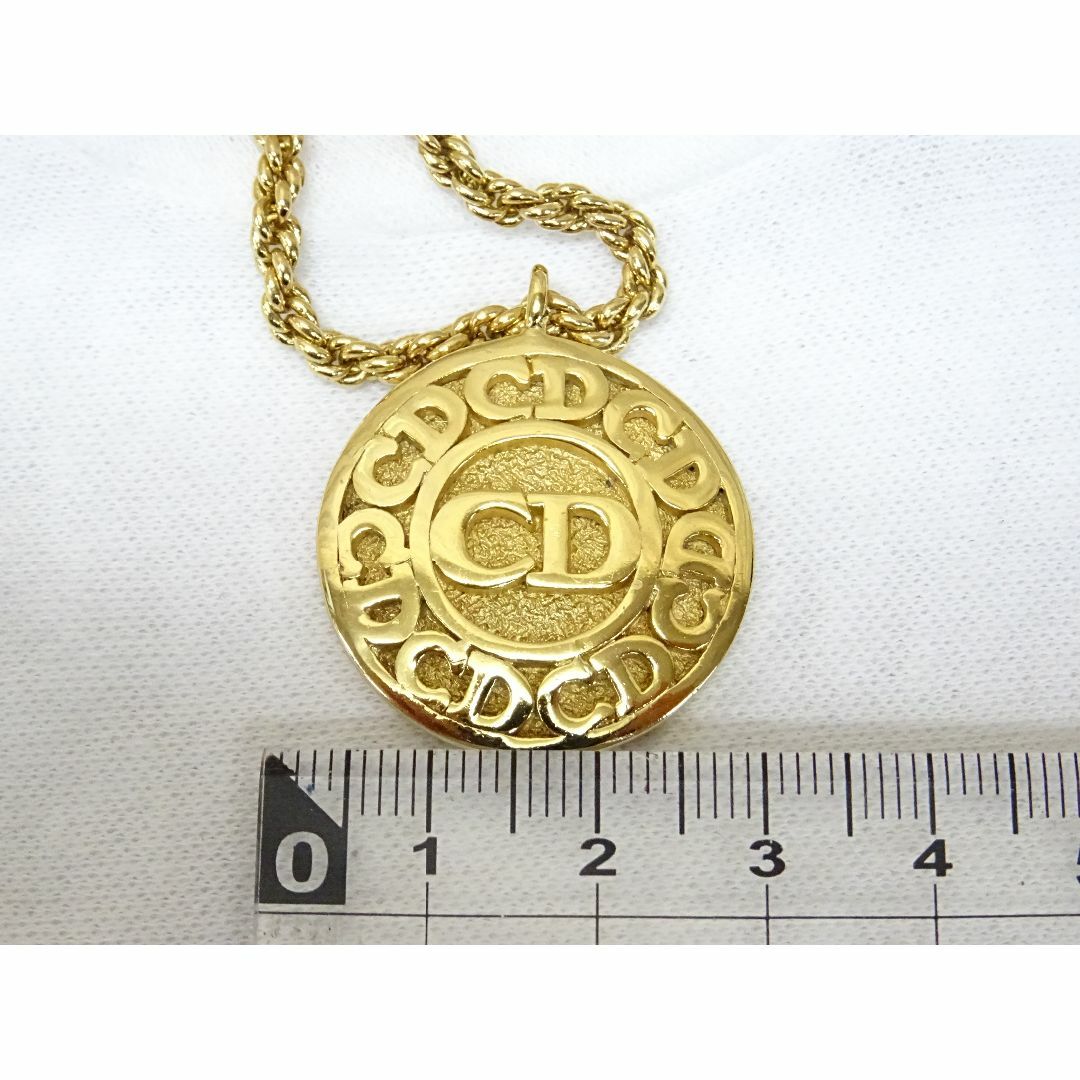 M千015 / Dior ネックレス CDロゴ サークル ゴールドカラー 6