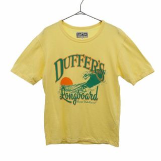 ザダファーオブセントジョージ(The DUFFER of ST.GEORGE)のザダファーオブセントジョージ 日本製 プリント 半袖 Tシャツ M イエロー The DUFFER of ST.GEORGE メンズ 【中古】  【230824】 メール便可(Tシャツ/カットソー(半袖/袖なし))